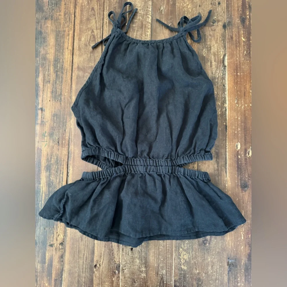 J.Crew Cutout linen tank top